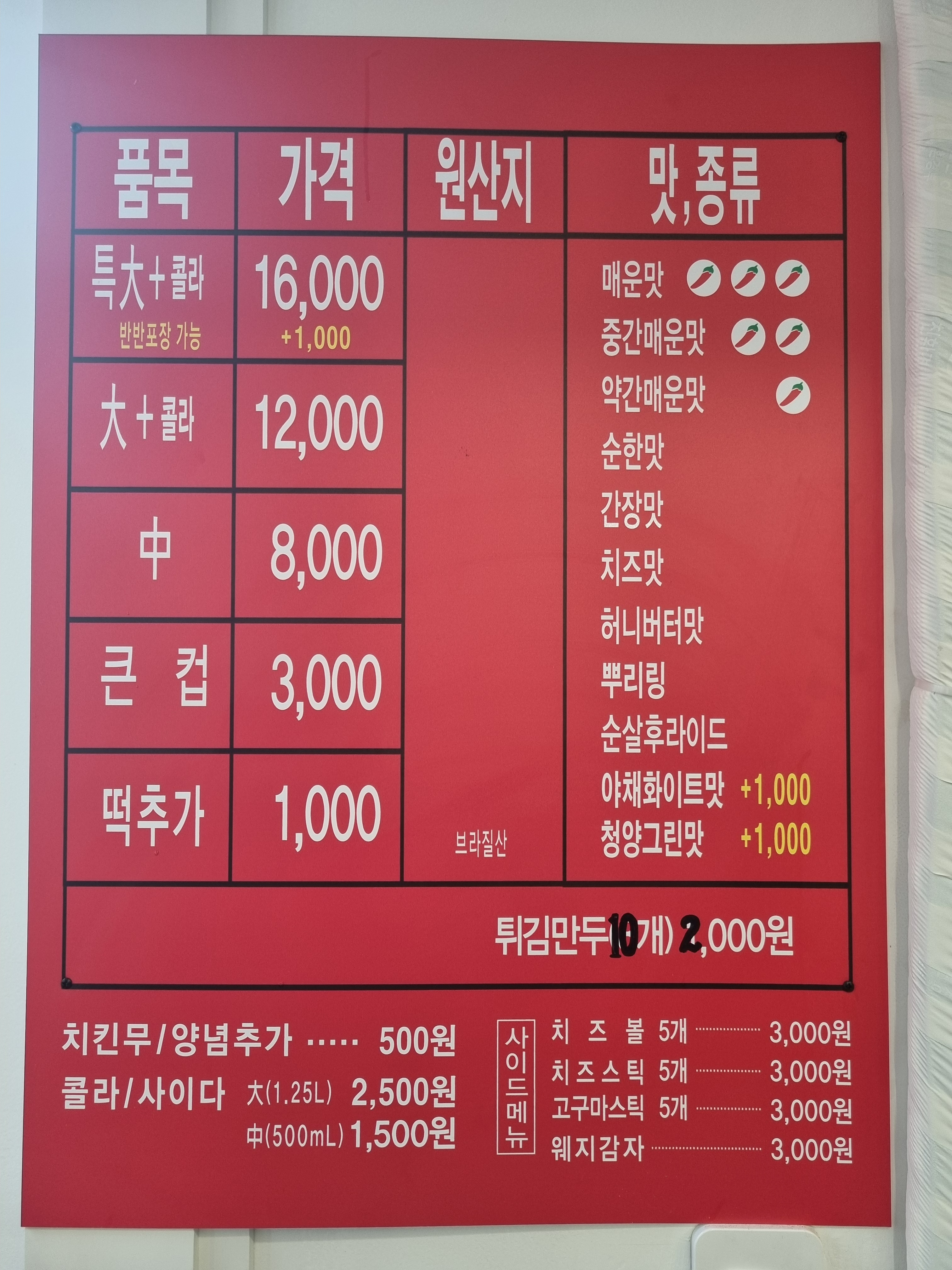 큰나래 큰집닭강정 화정점
