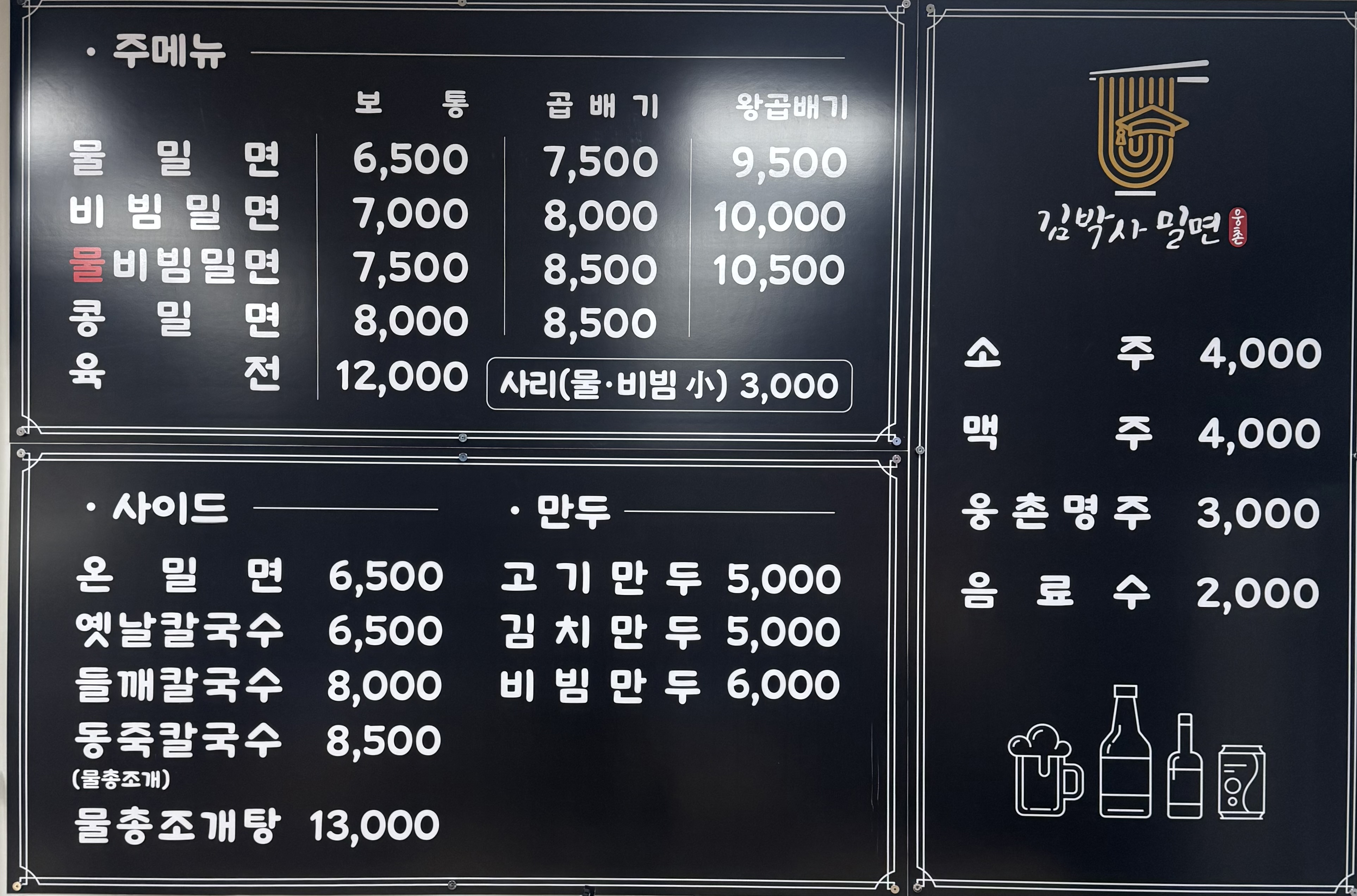 웅촌김박사밀면 양산삼호직영점