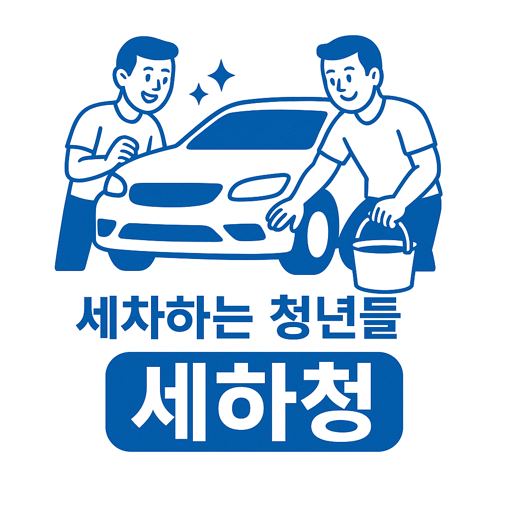 세차하는 청년들