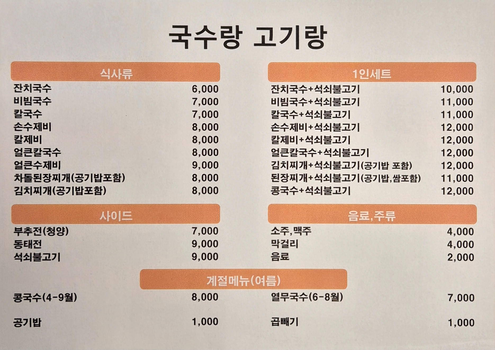 국수랑고기랑