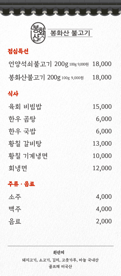 봉화산불고기