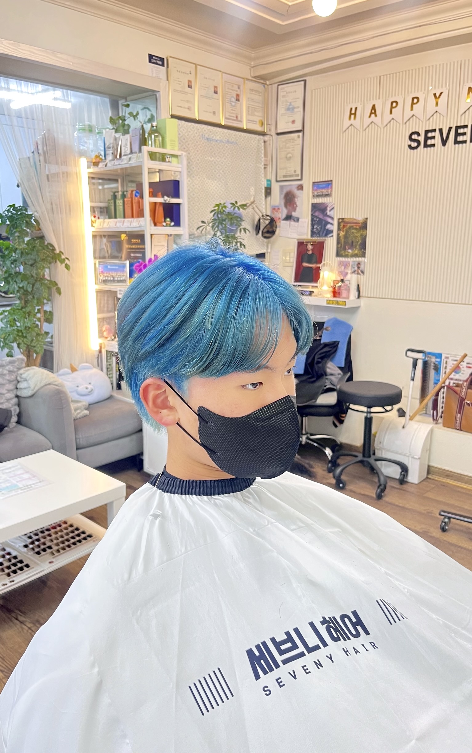 탈색 그리고 용달블루와 딥다크블루