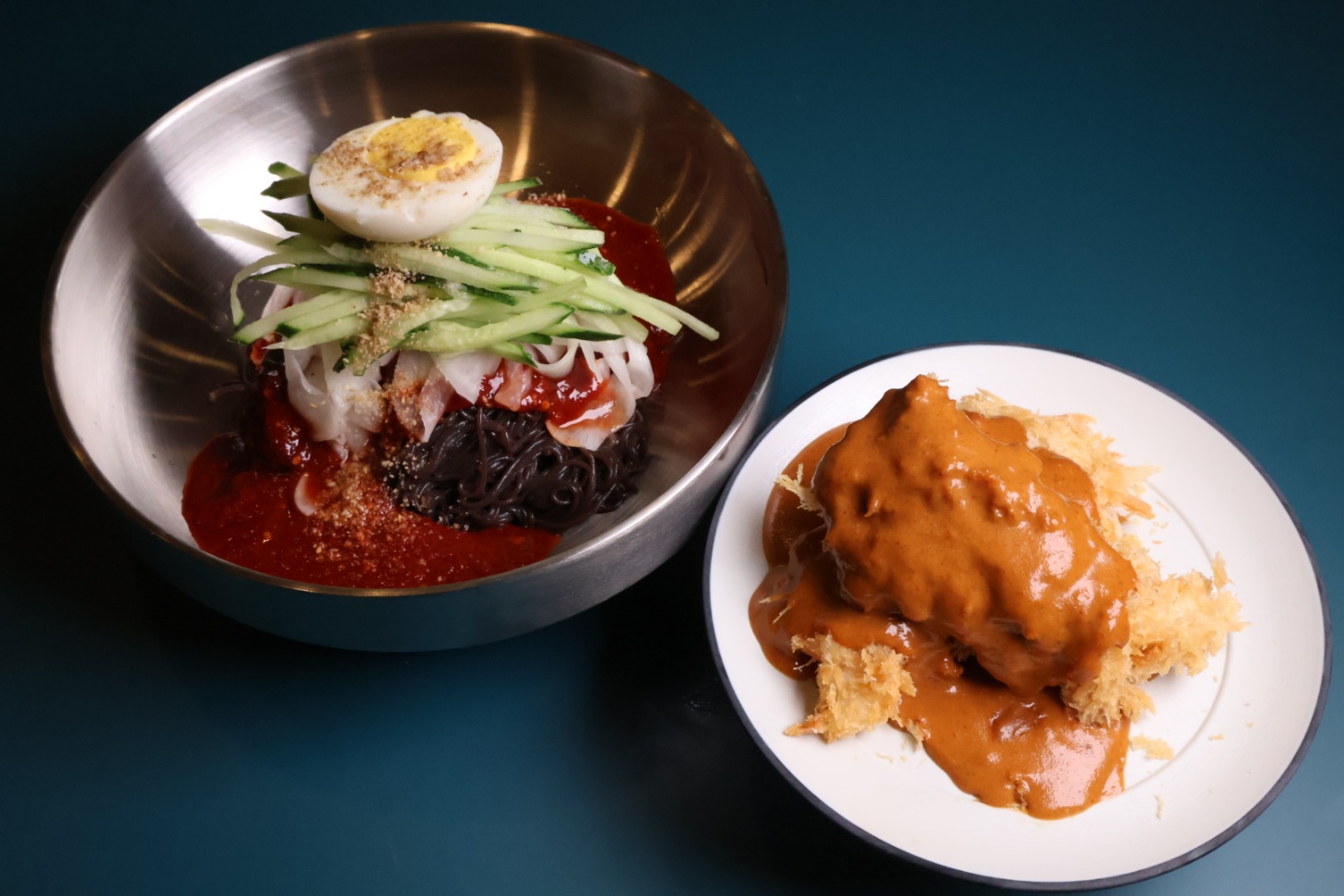 비빔냉면+닭안심카츠(2P)