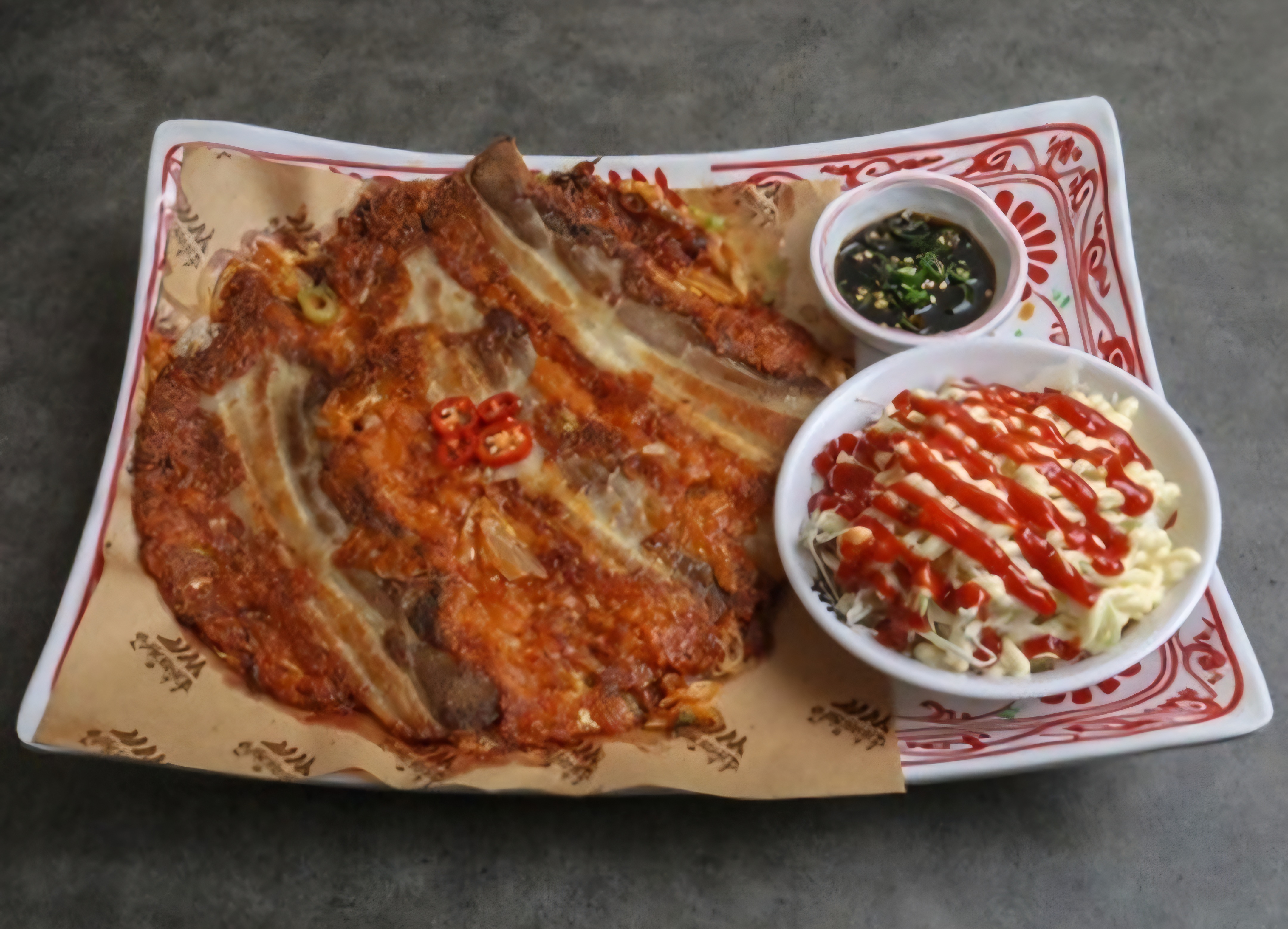 통삼겹 김치전