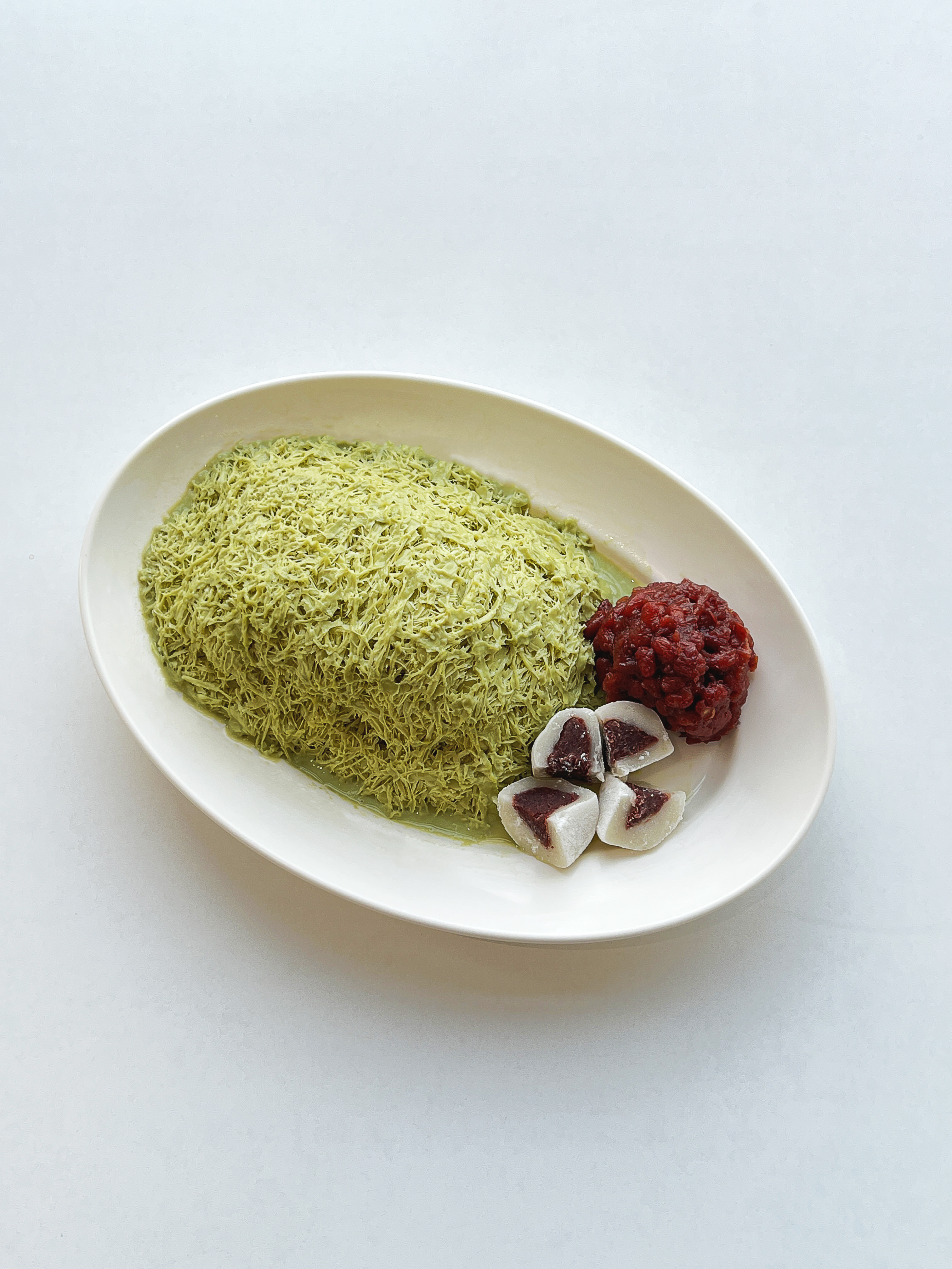 명품 녹차 실타래 빙수