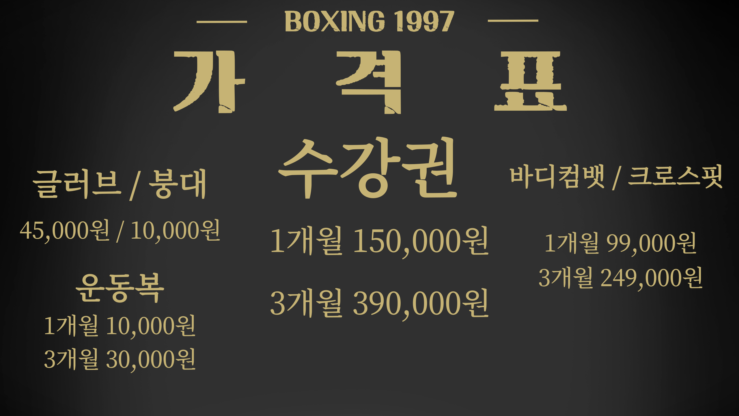 충청북도 충주시 중앙탑면 복싱체육관 복싱1997 내부 모습 4