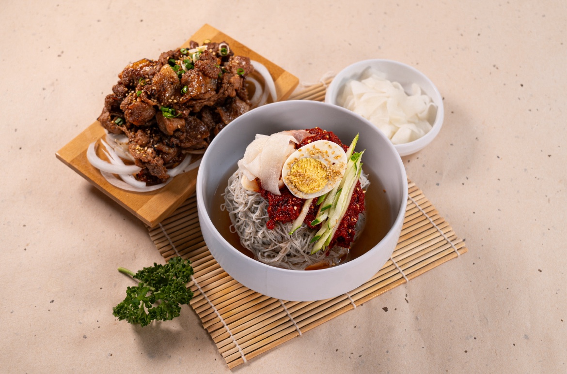함흥 비빔냉면+숯불 직화갈비