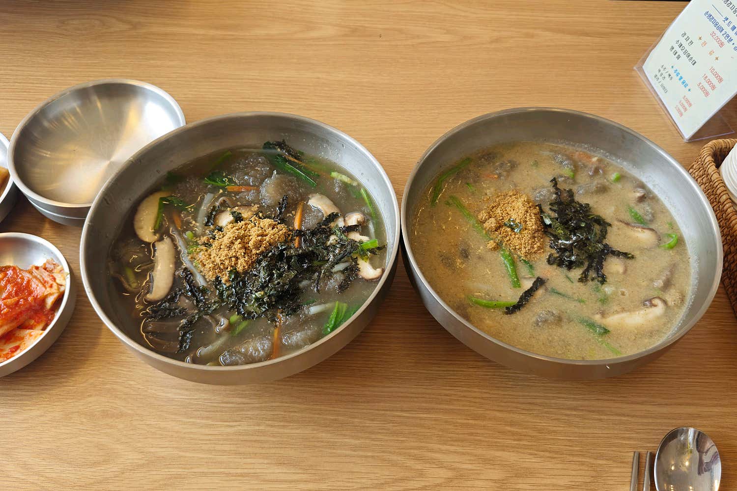 메밀칼국수 생감자옹심이