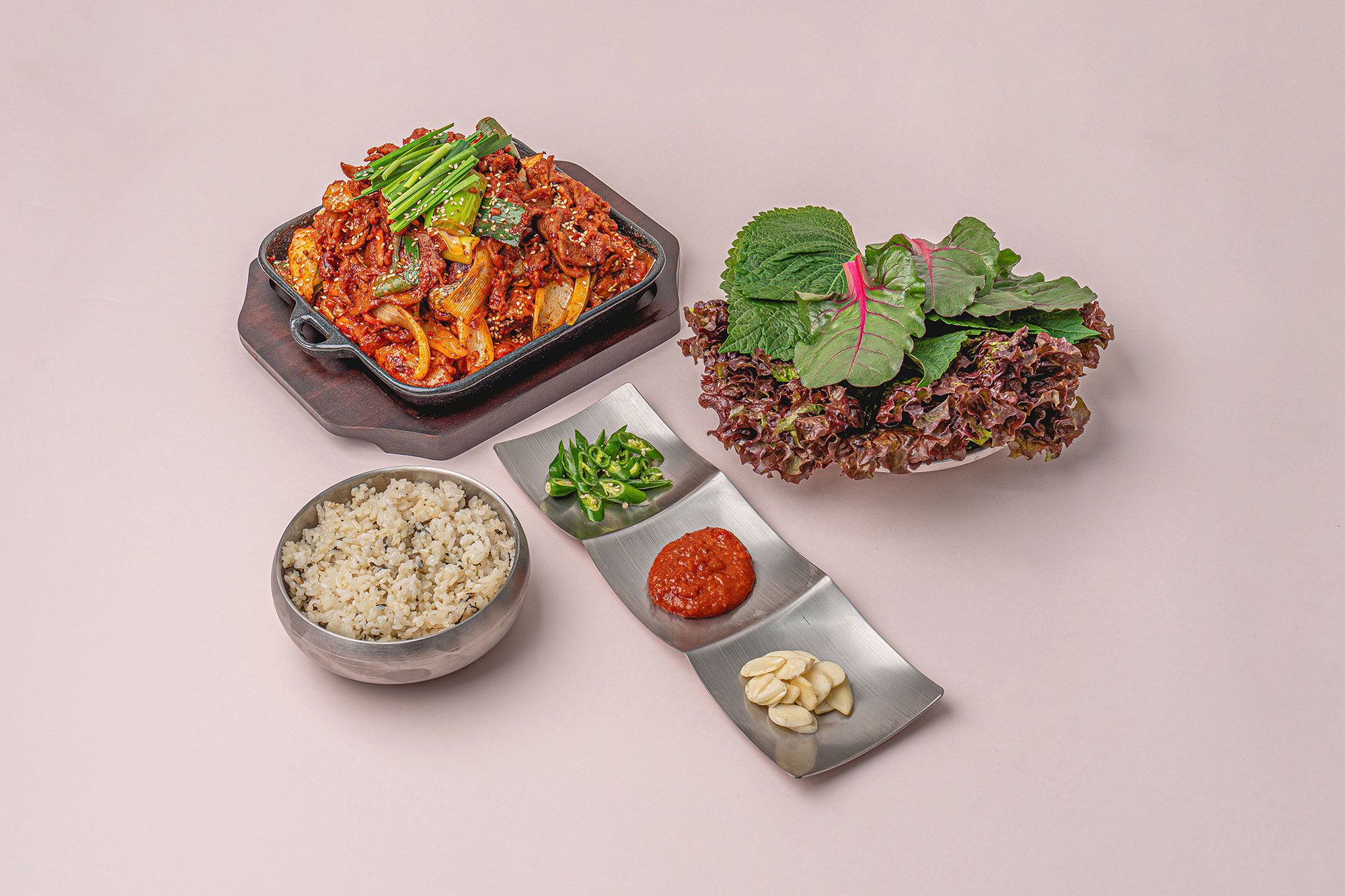 콩고기 제육 정식