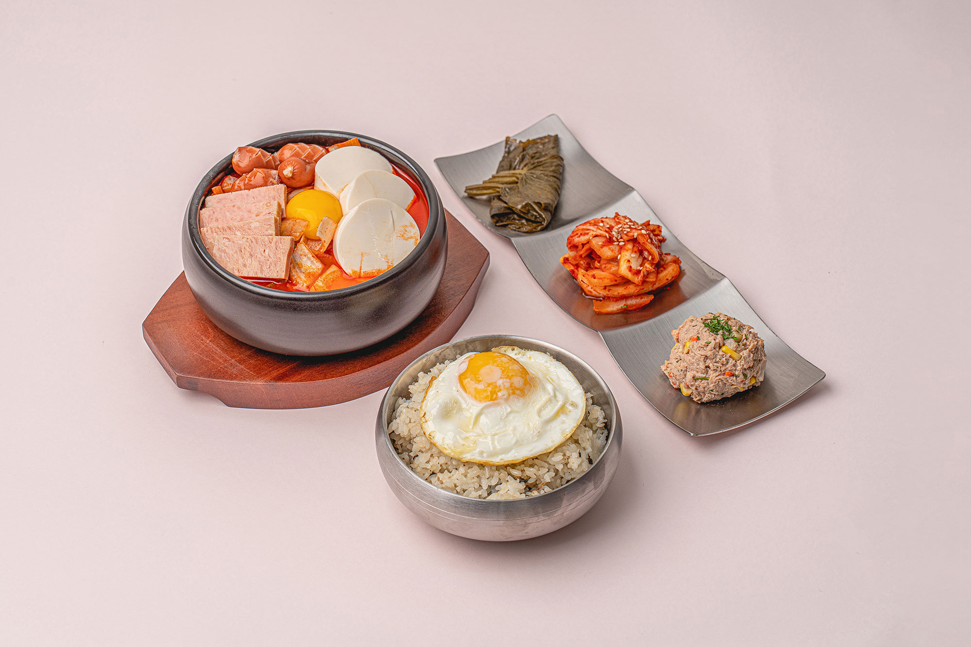햄치즈 순두부찌개 백반