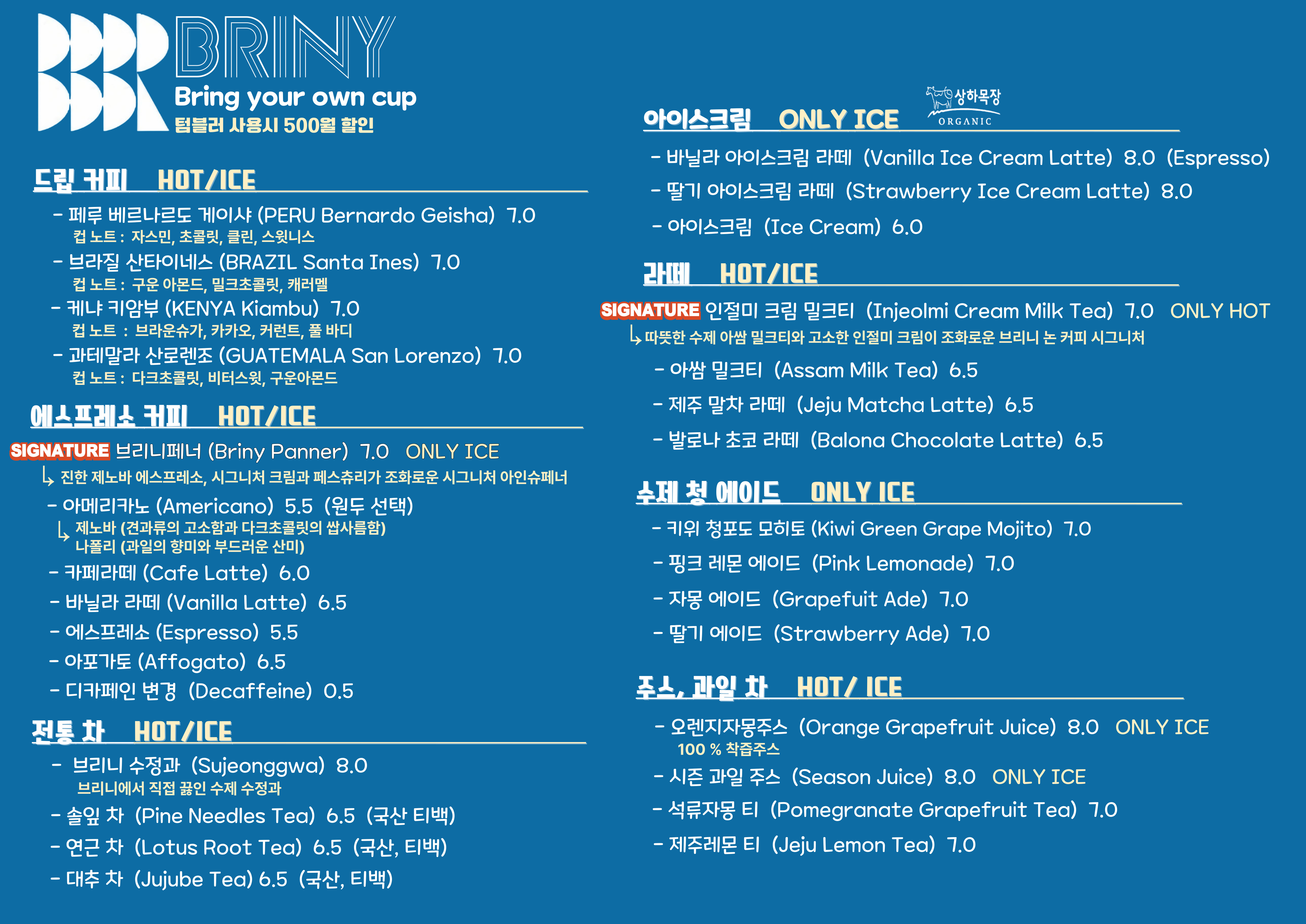 브리니팔공 반려동물 동반 카페