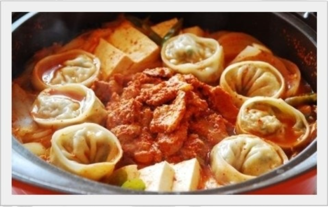 햄만두김치전골