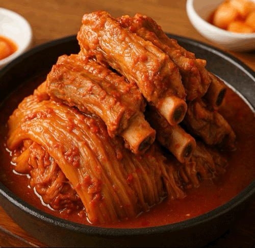 명품 묵은지 등갈비찜