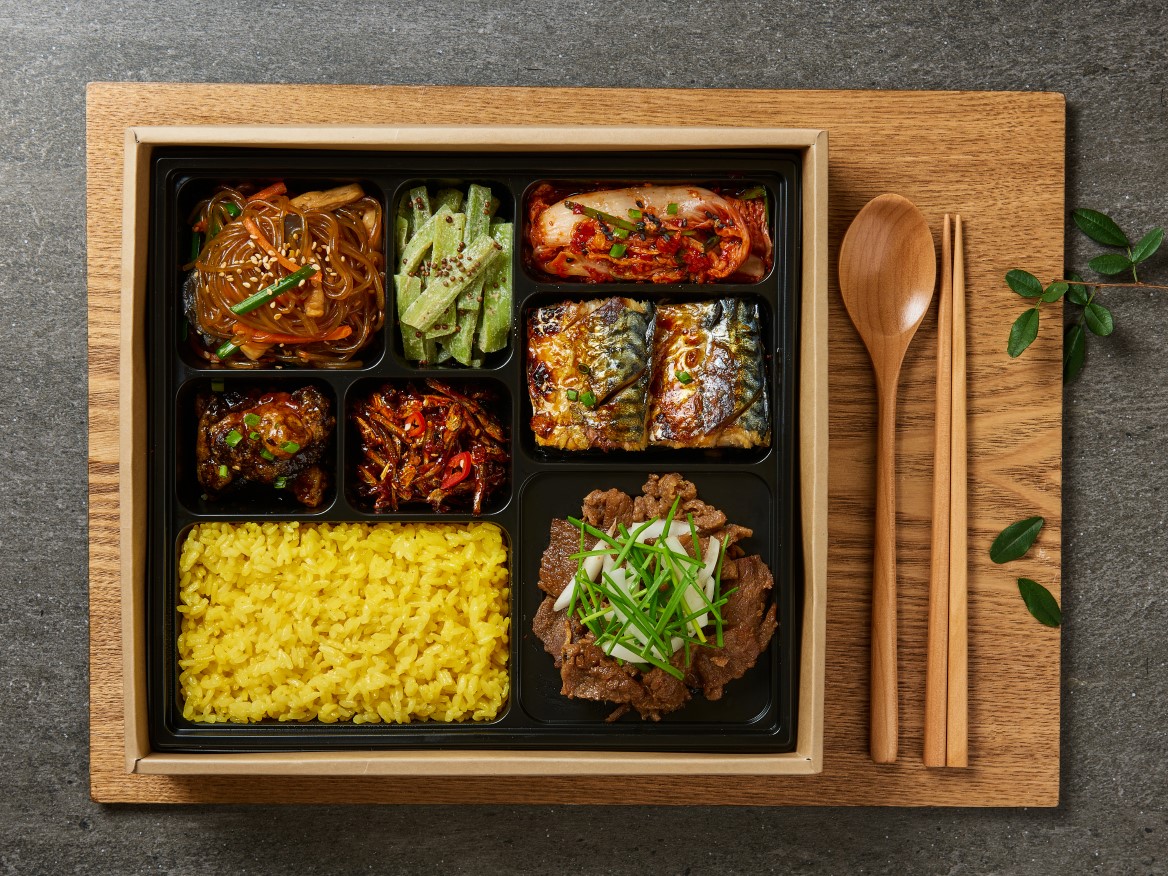 바싹불고기+고등어 도시락