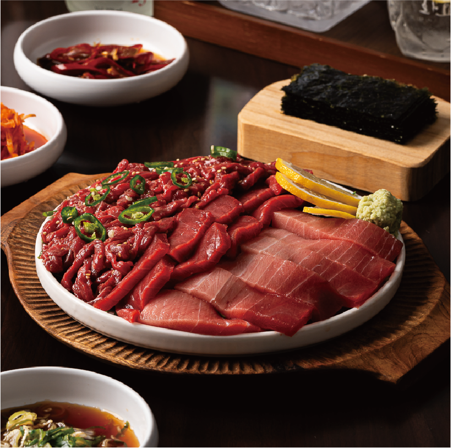육회 + 참치(한접시)