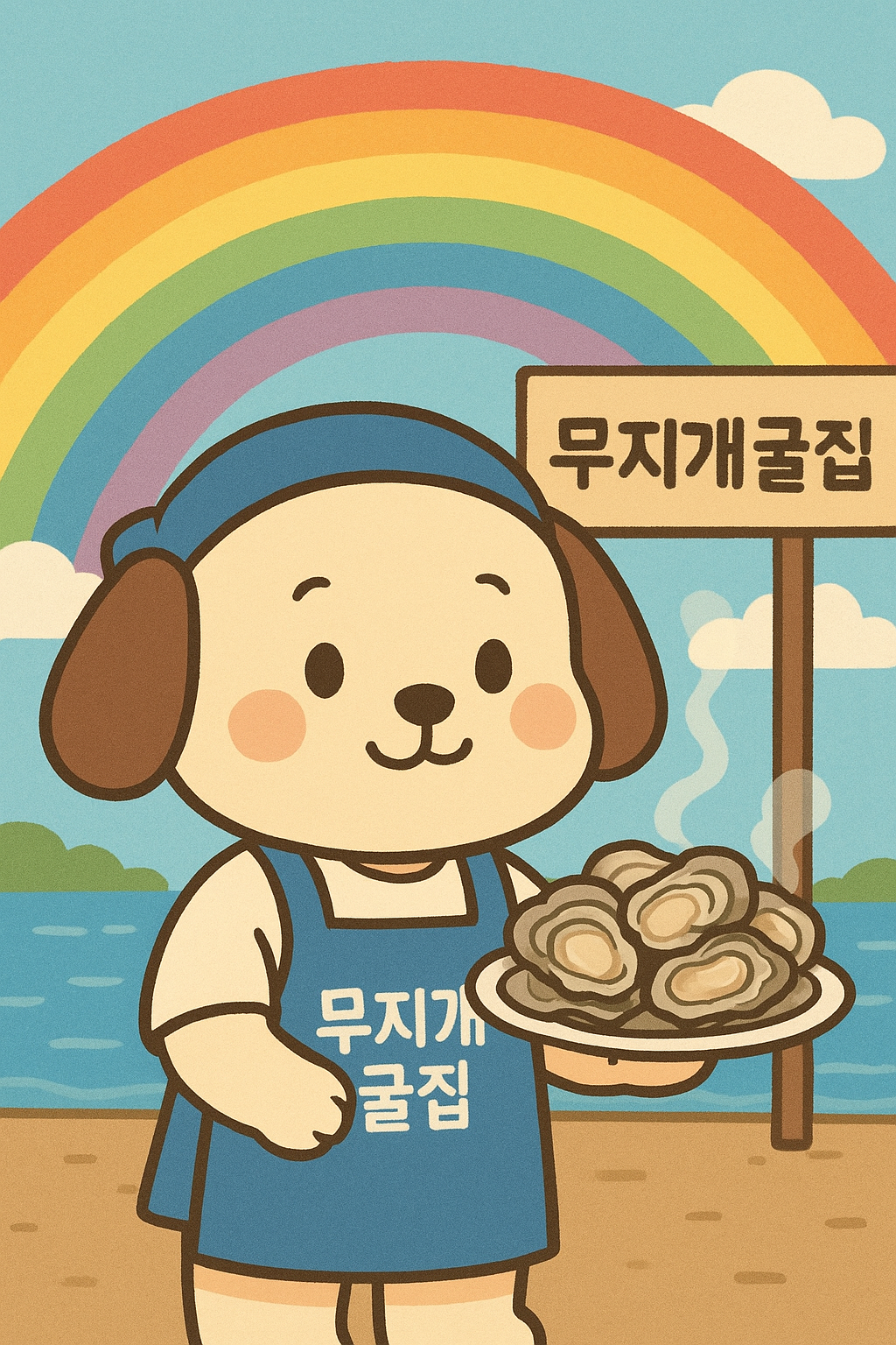 천북굴단지 무지개굴집