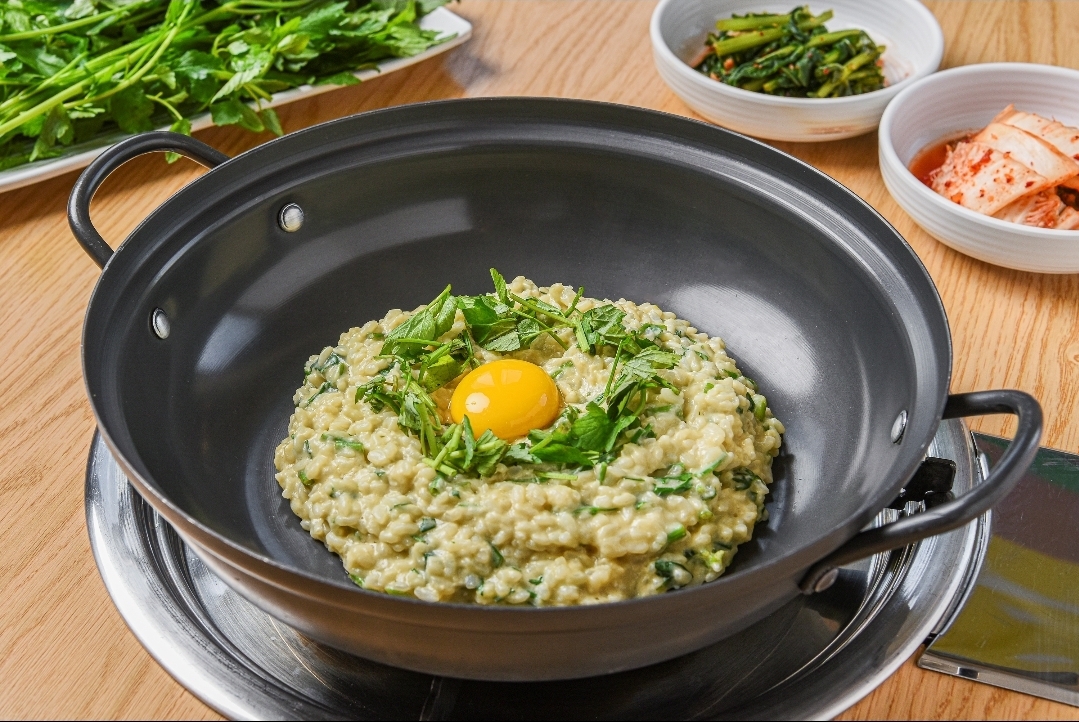 미나리 계란죽