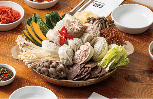 한우버섯 만두전골
