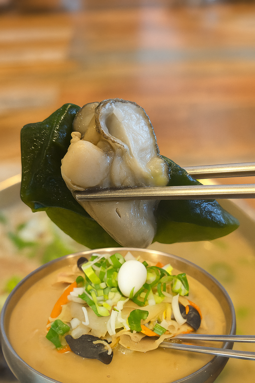 통영 직송 미역쌈 굴짬뽕
