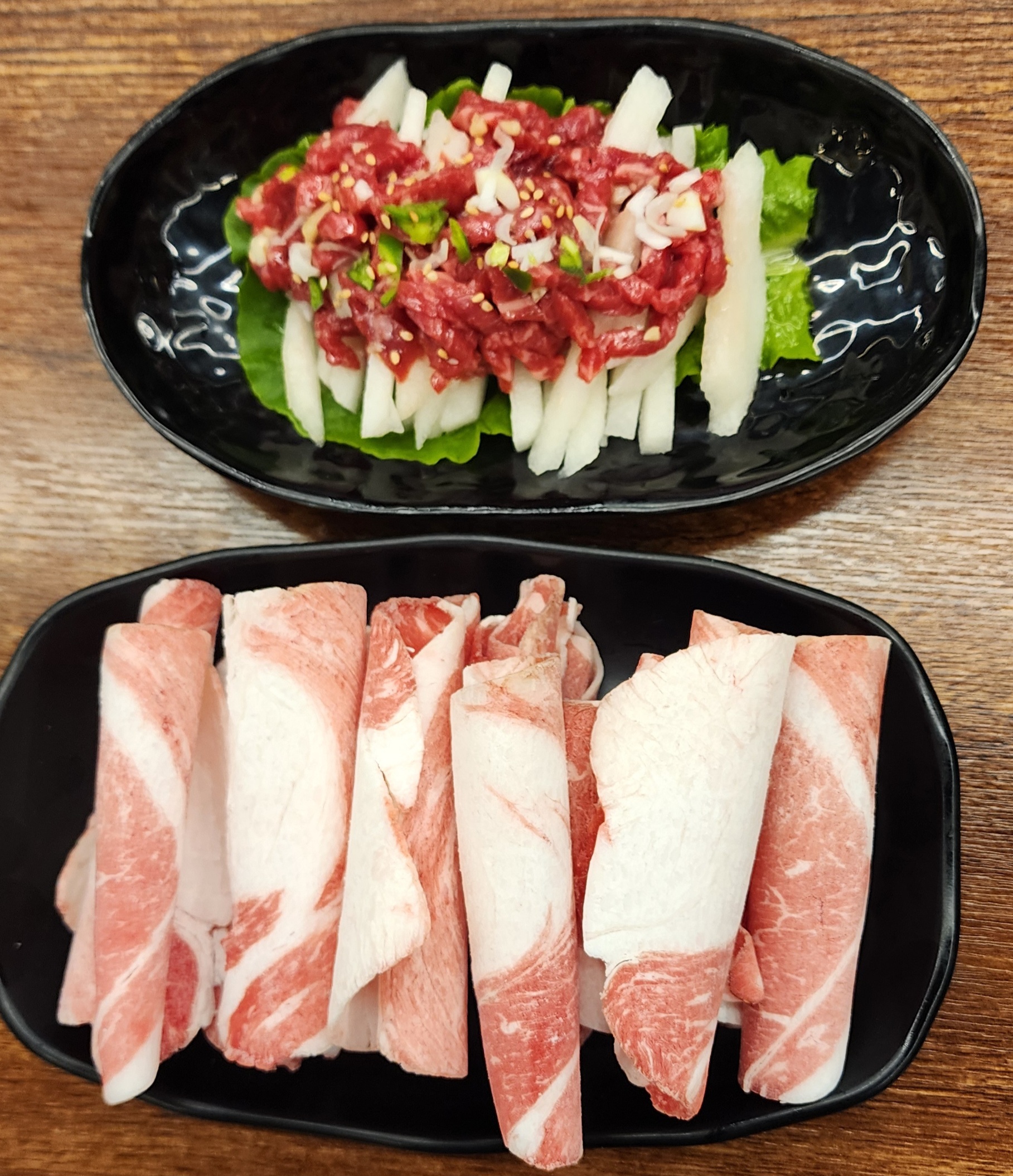 차돌육회쌈