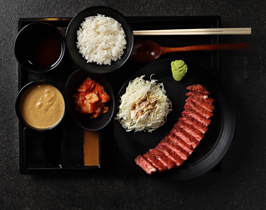 규카츠 카레정식(버터크림/매운카레)