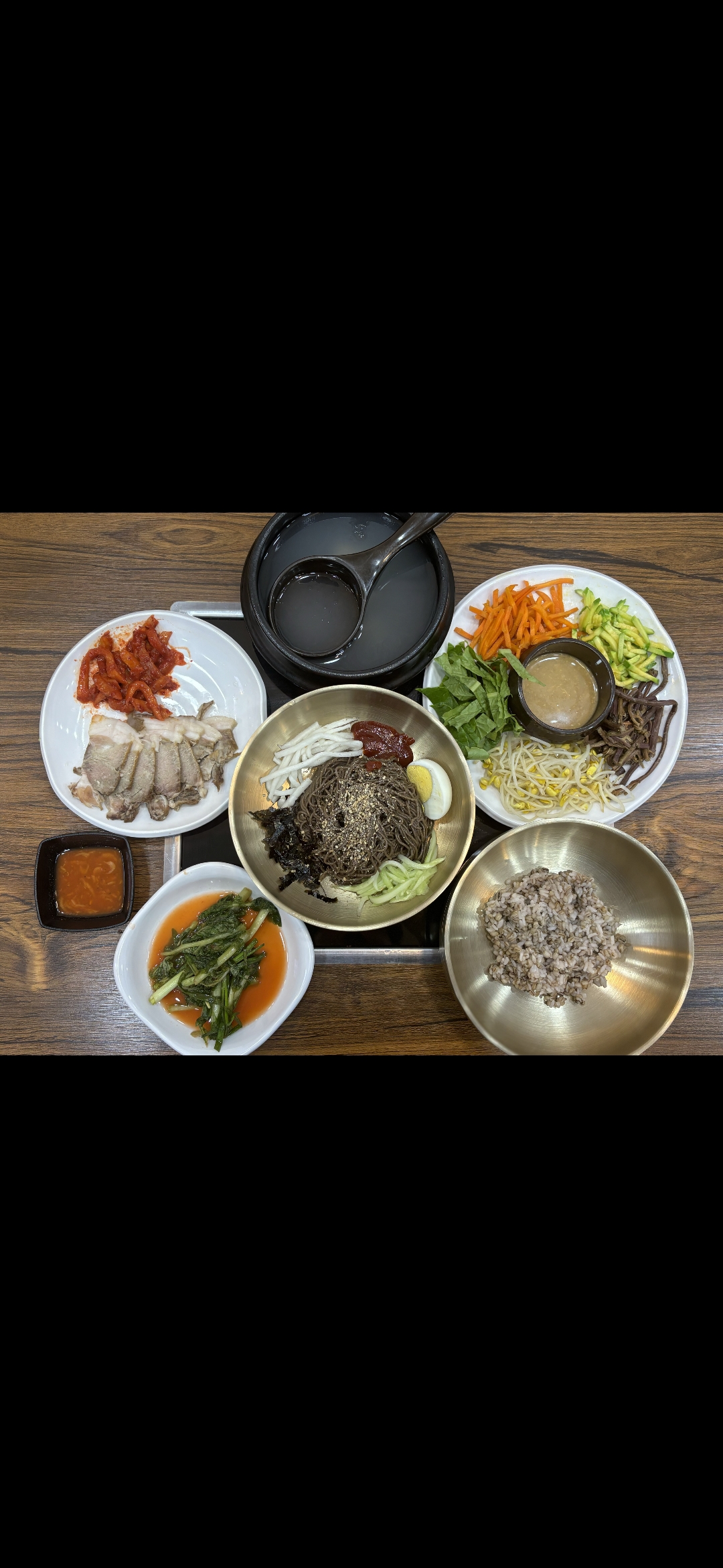 동치미막국수&오색보리밥&한돈수육정식