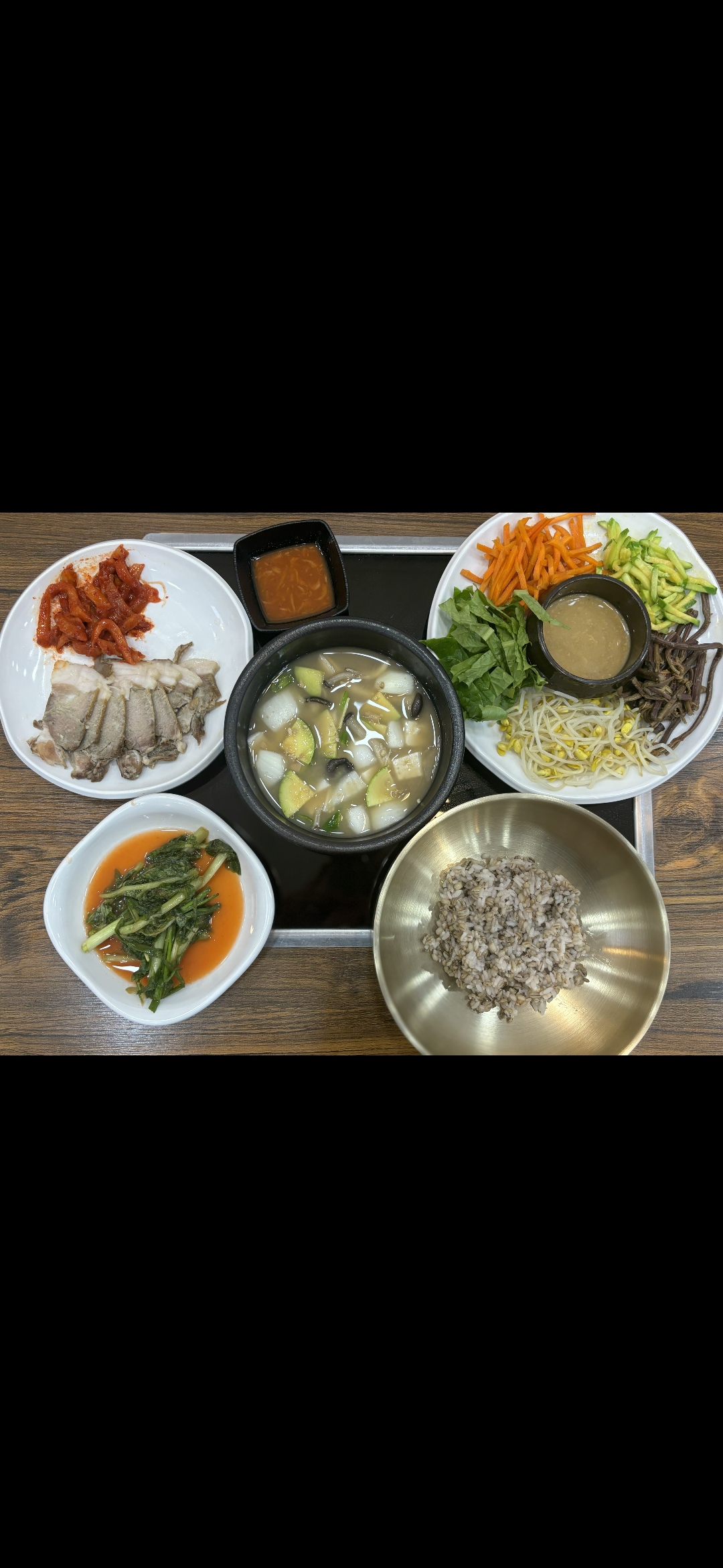 청국장&오색보리밥&한돈수육정식