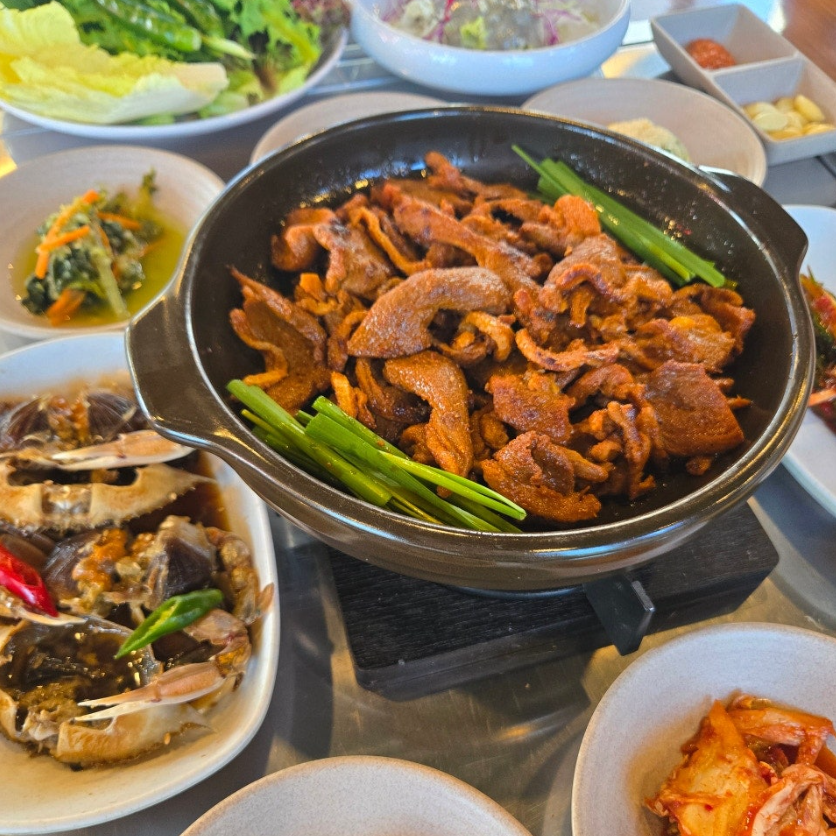 숯불오리양념