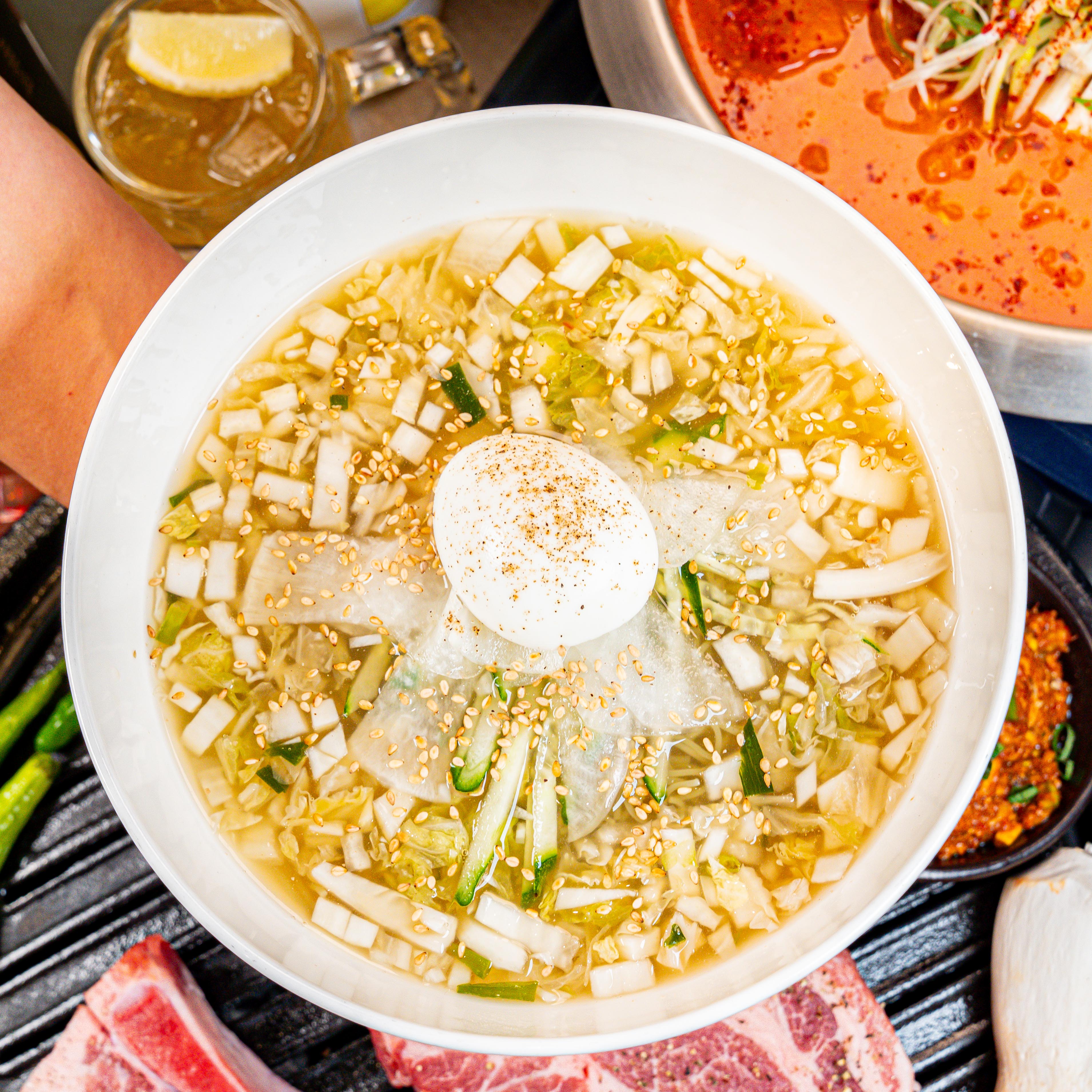 백김치 물냉면