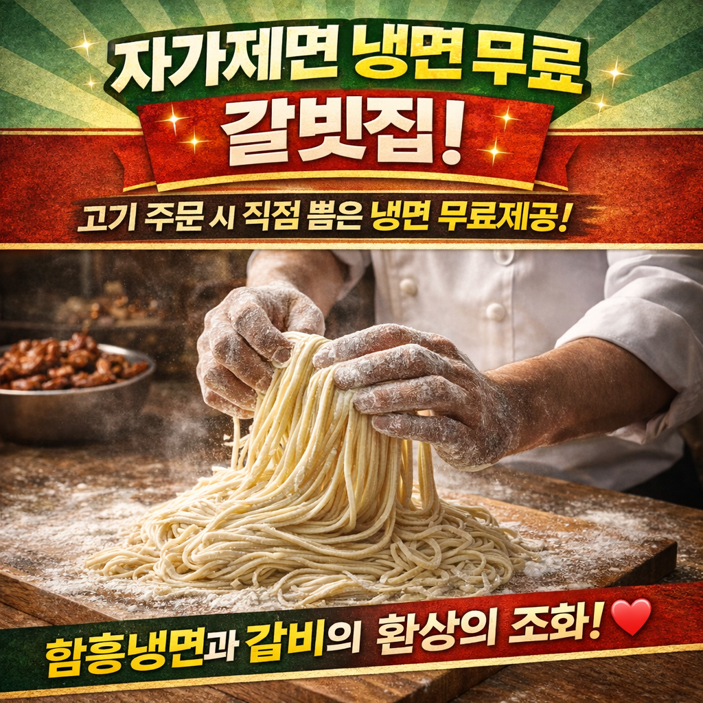⭐수제 냉면을 무료로 주는 갈빗집⭐