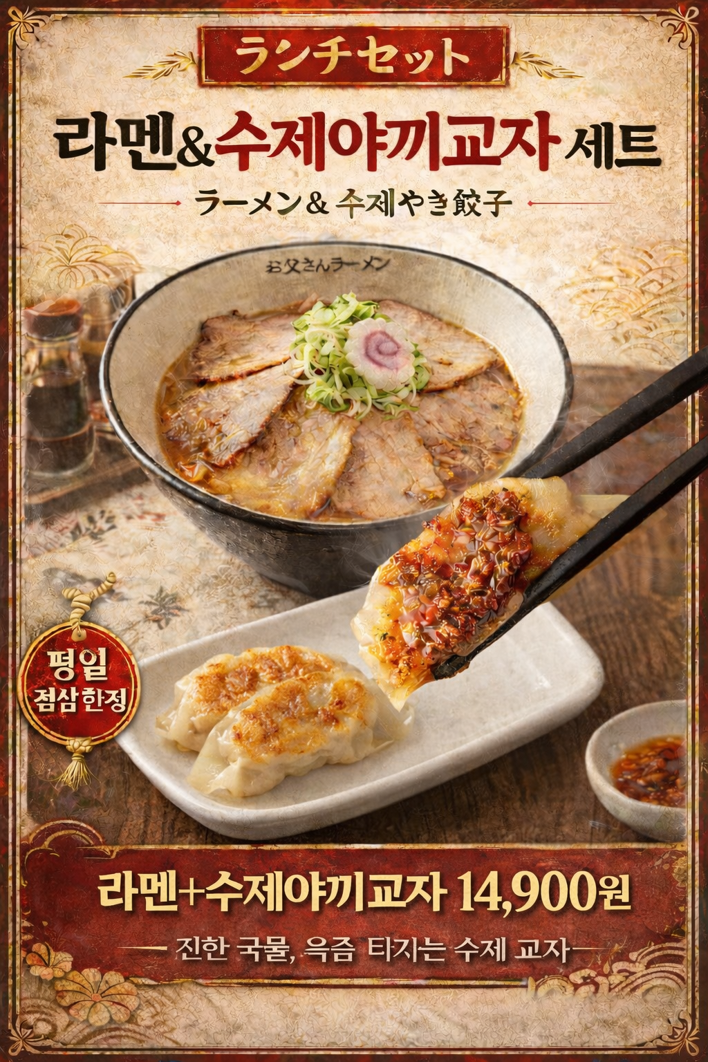 평일 점심 라멘&교자 세트