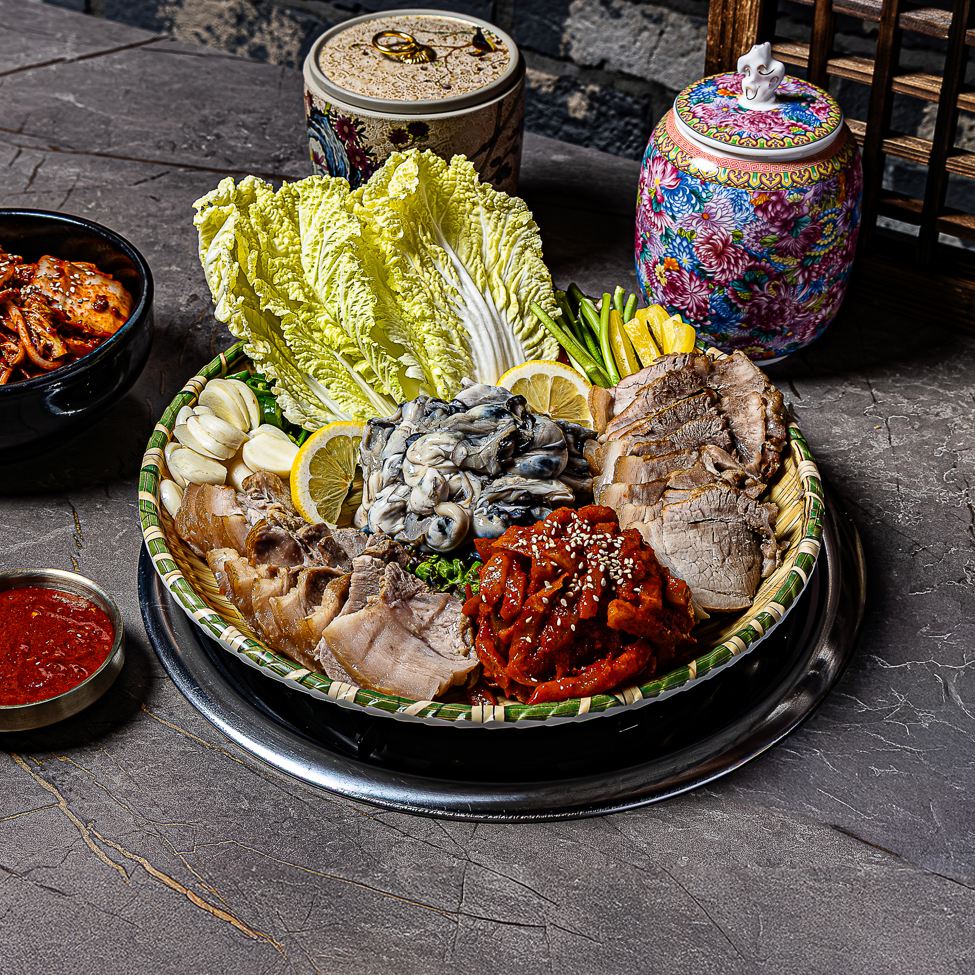 맛보기 굴보쌈(겨울철 한정메뉴)