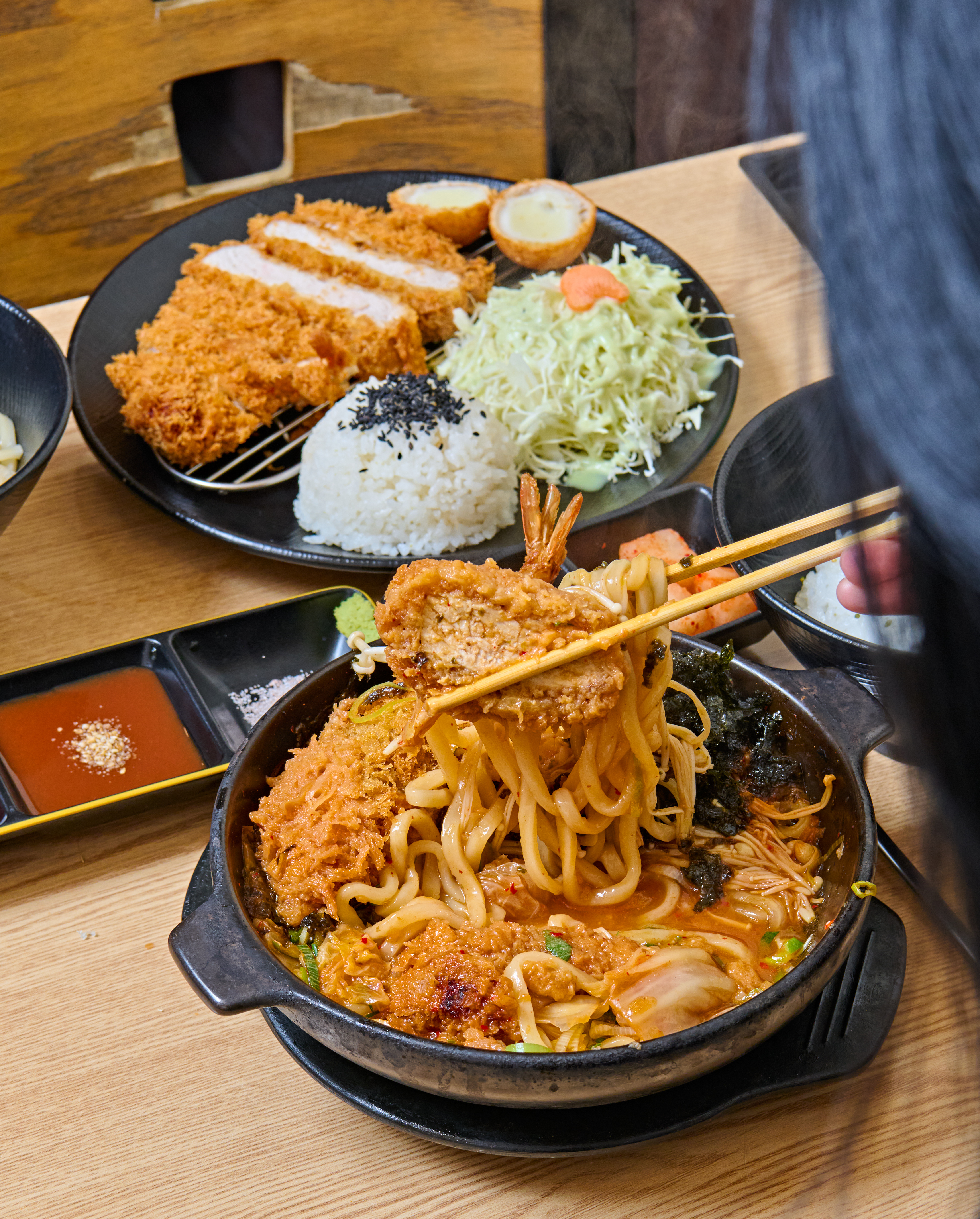 김치나베 돈까스
