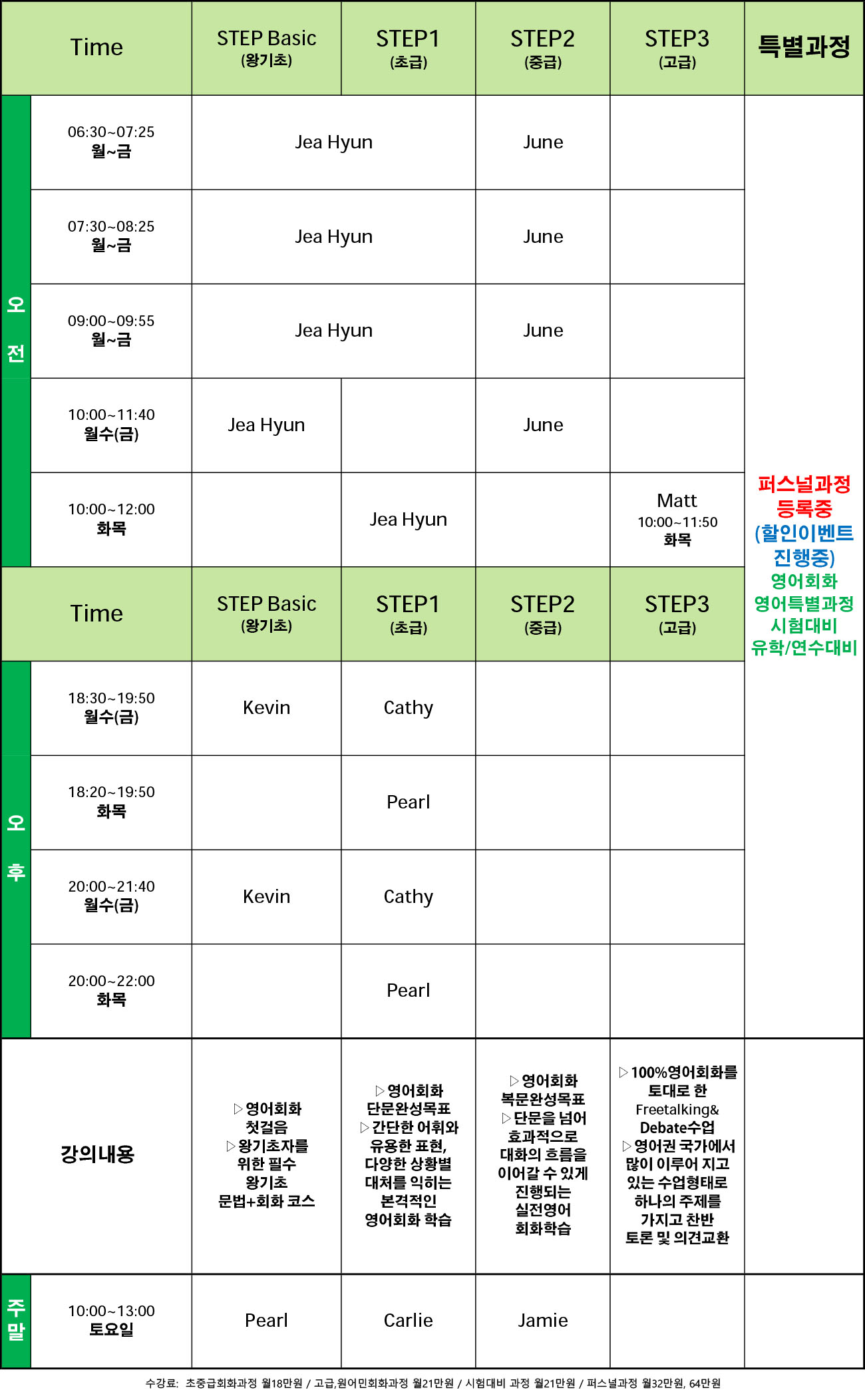 송파이지어학원 토익 강의