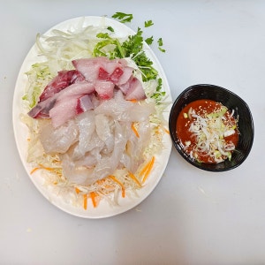 이중주회(광어+대방어회) (중