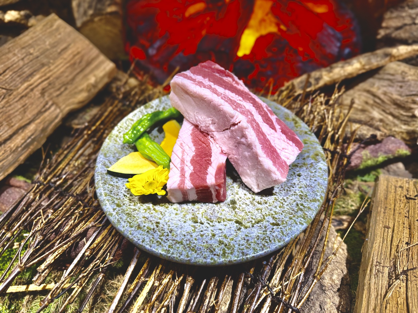 한돈 갈비삼겹살150g