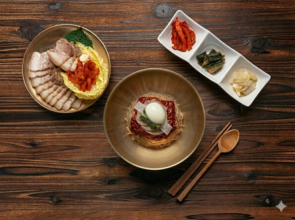 메밀100%평양 비빔냉면+냉제육