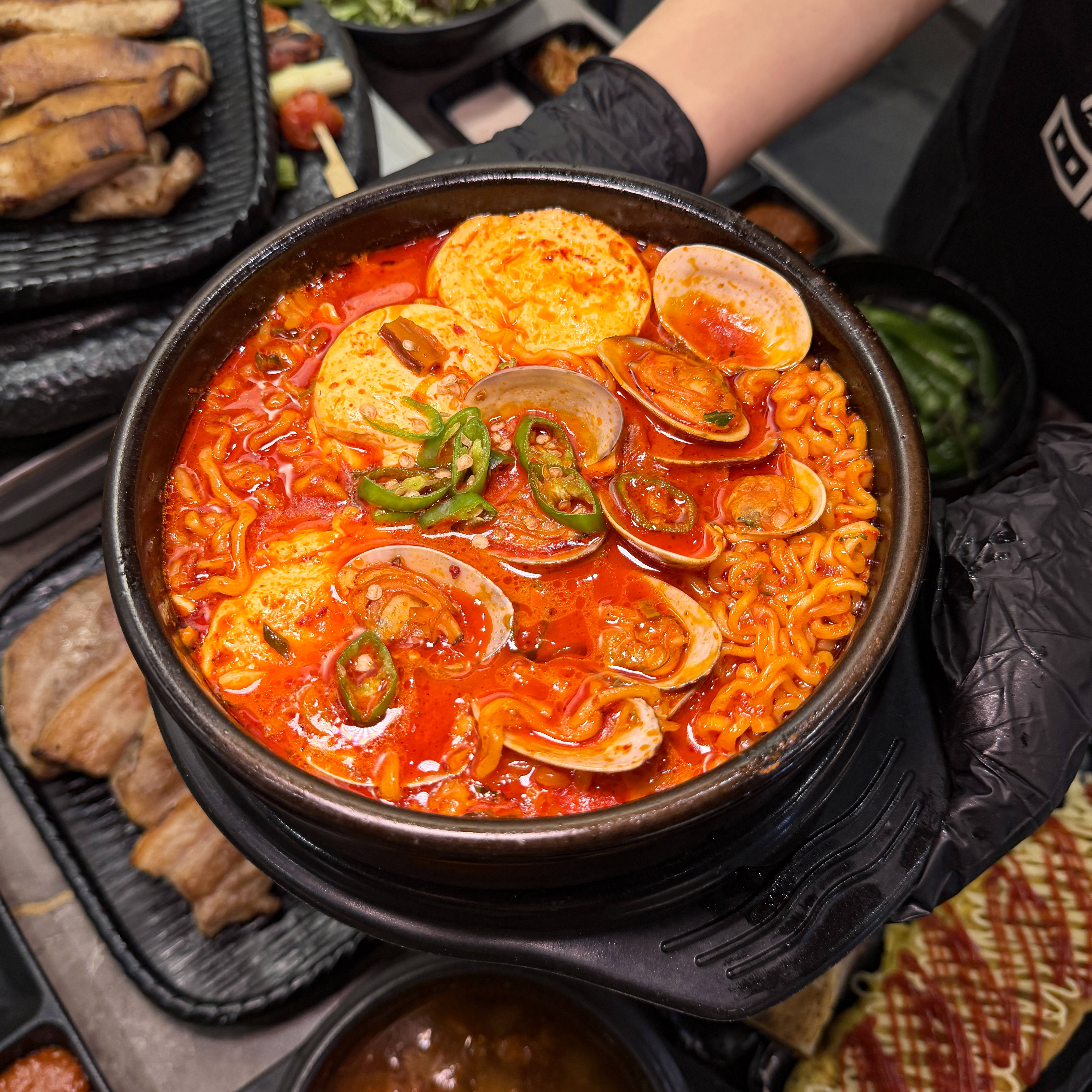 바지락 순두부 열라면