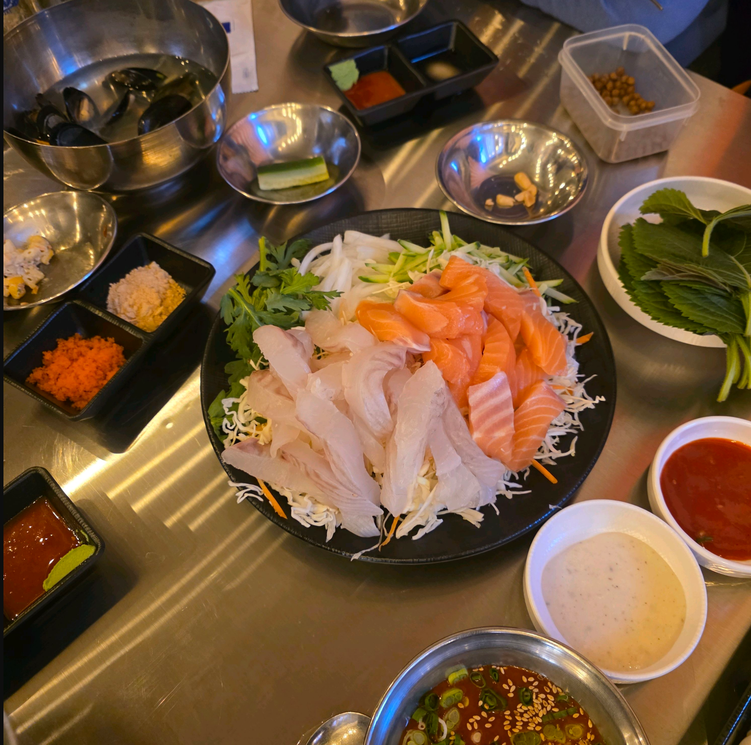 홍초장막회(광어&도다리&연어)