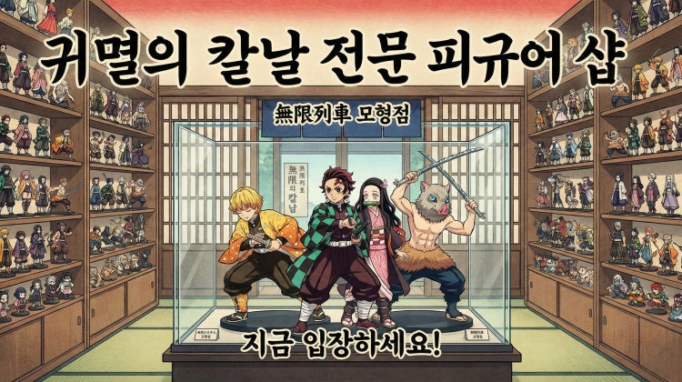 책상위에 피규어 매장 사진