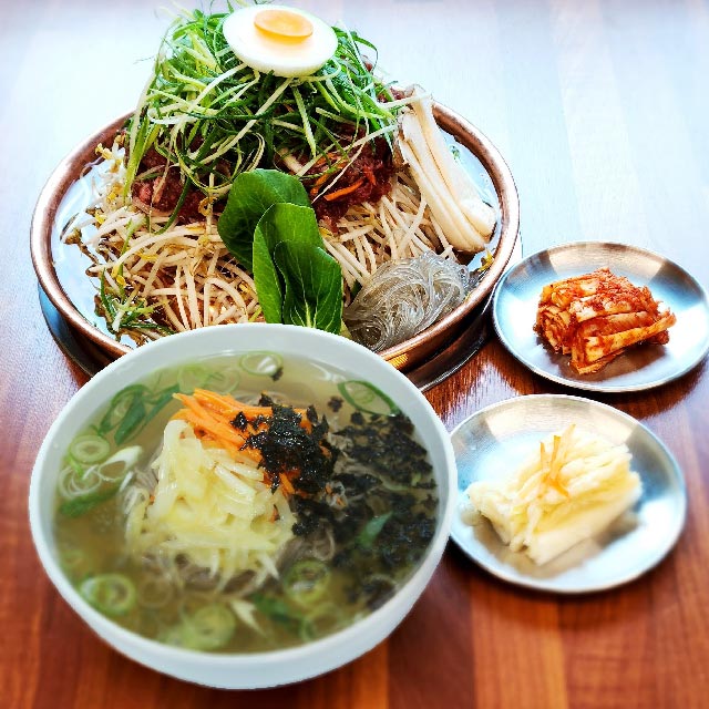 온메밀국수+소불고기전골