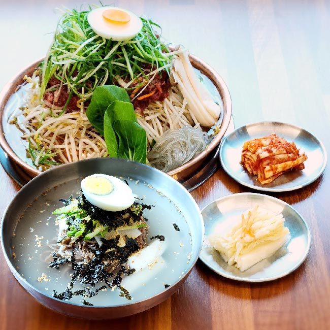 동치미메밀국수+소불고기전골