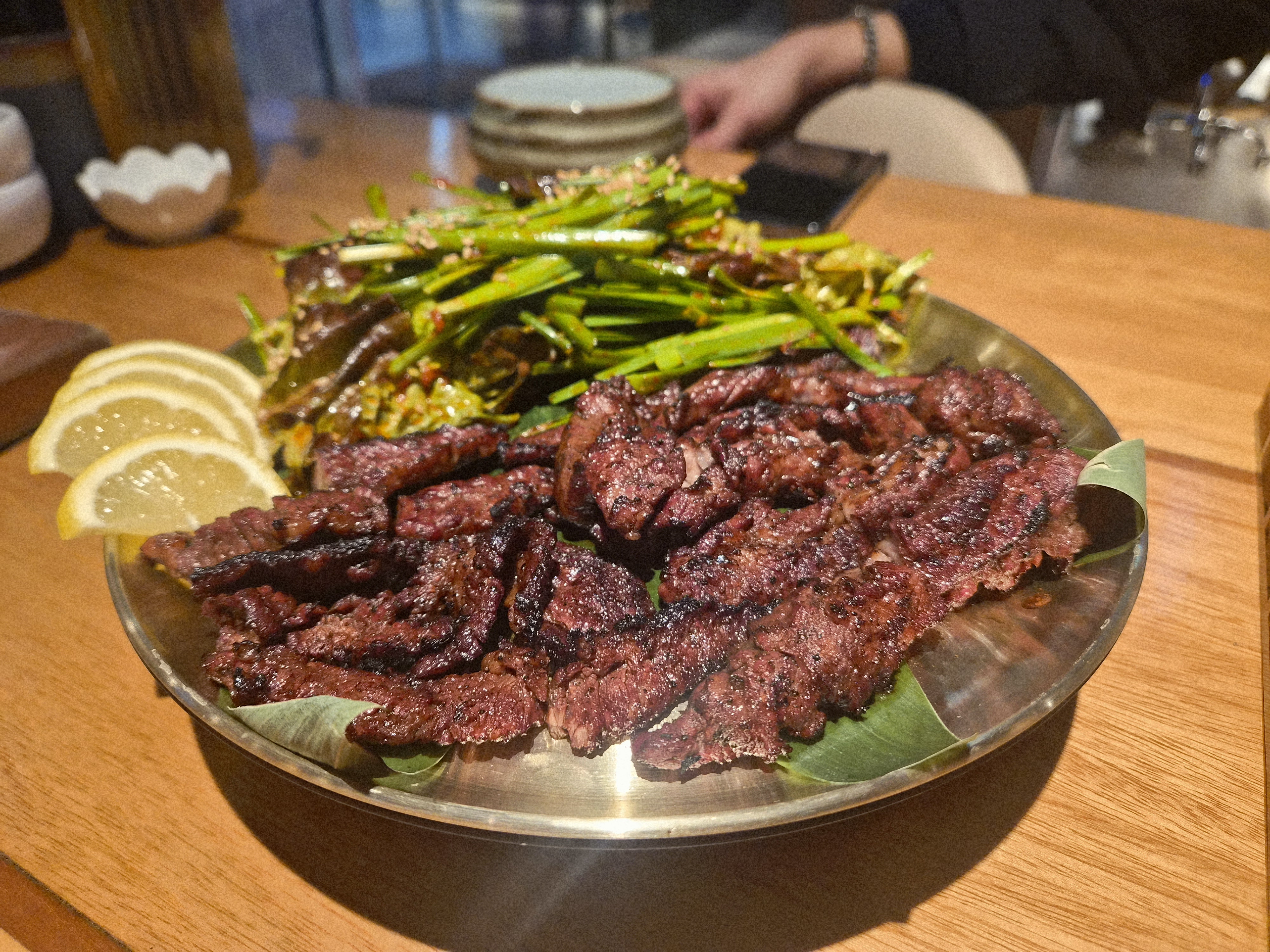 사과나무장작 숯불 양념 소갈비살 한판