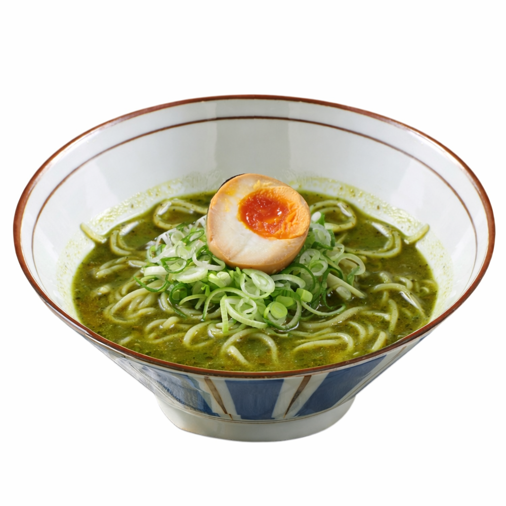미도리(바질) 라멘+서비스밥