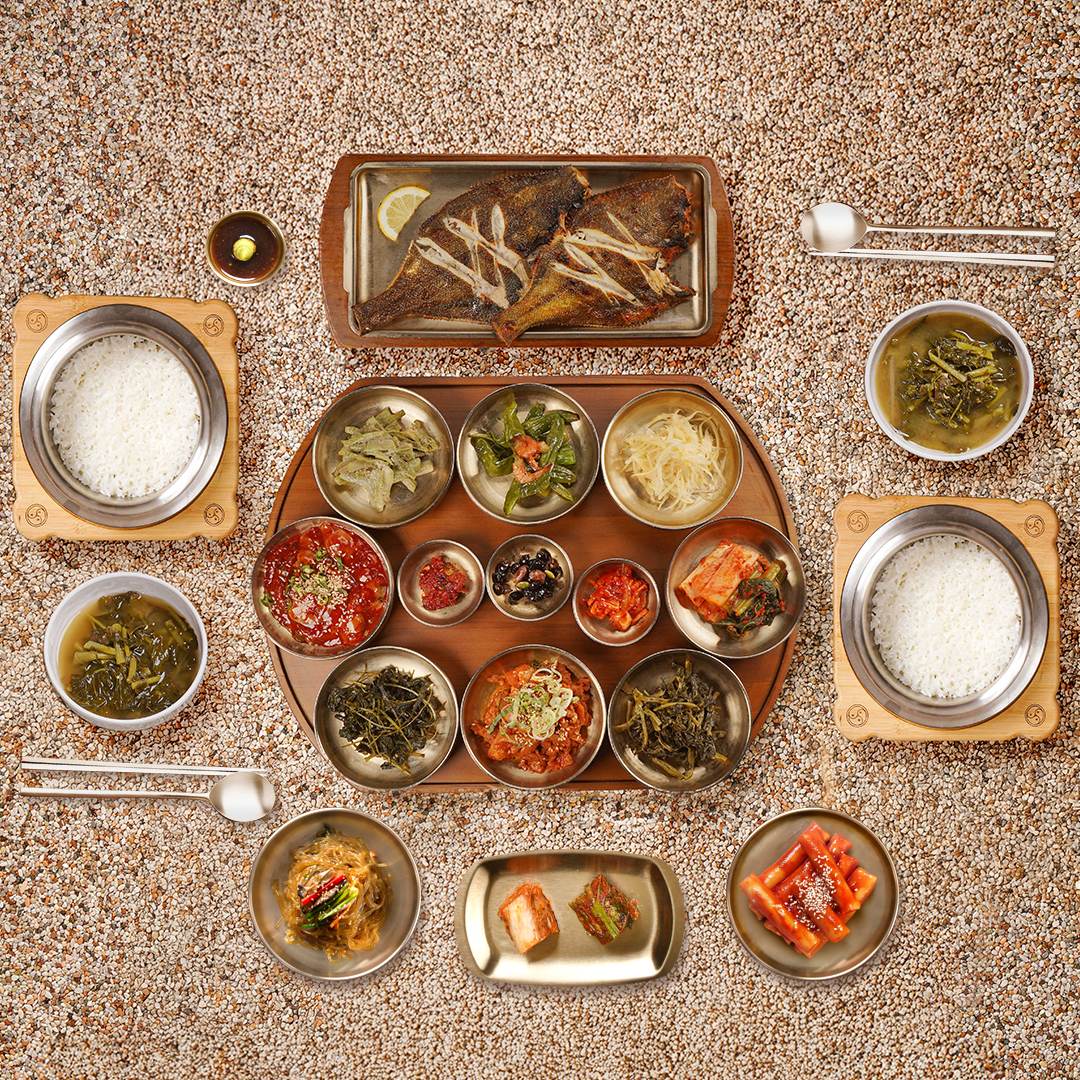 화덕가자미구이 정식 (두마리)