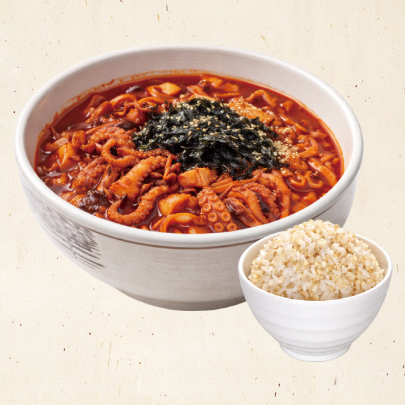 辛칼낙지 + 미니보리밥