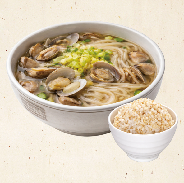 바지락칼국수 + 미니보리밥