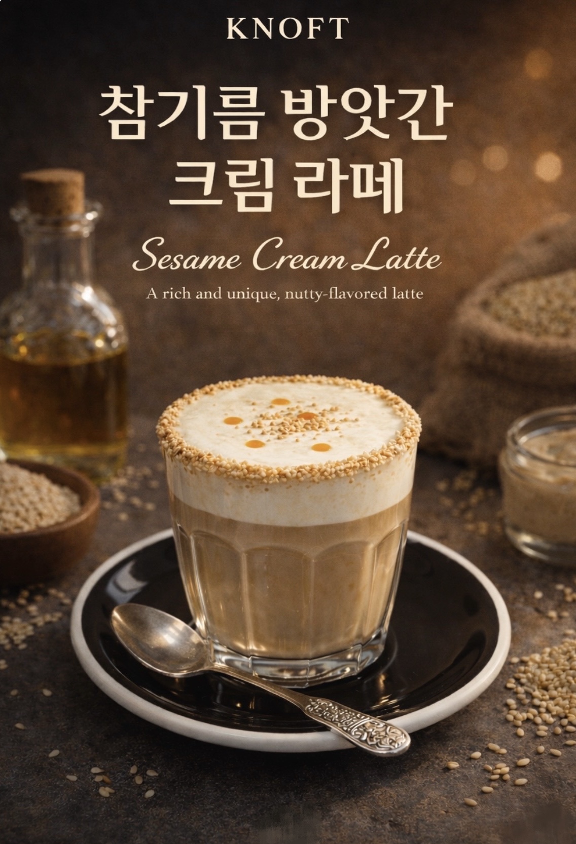 참기름 방앗간 크림라떼