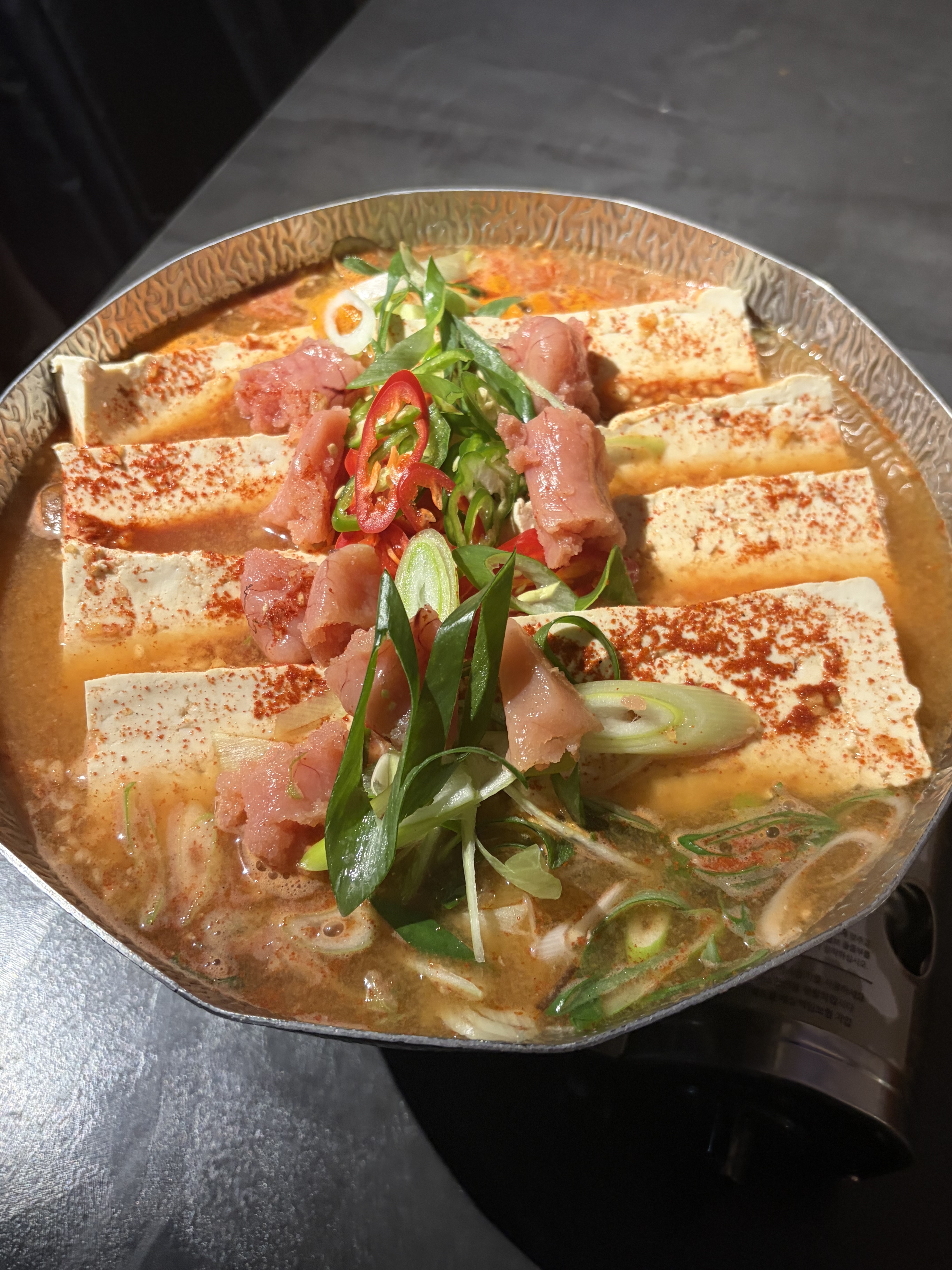 명란 젓 두부찌개