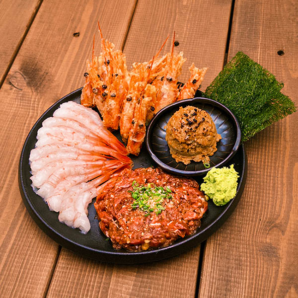 삼합(안키모/단새우/육회)